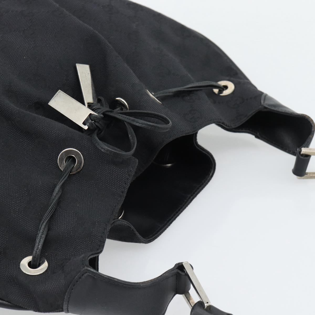 GUCCI GG Canvas Bamboo Hand Bag Black Silver 001 4033 Auth ep15336A - Jerrillo image 6