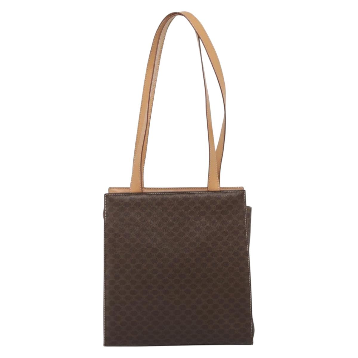 CELINE Macadam Tote Bag PVC Leather Brown Gold Tone Auth ep15343 - Jerrillo image 3