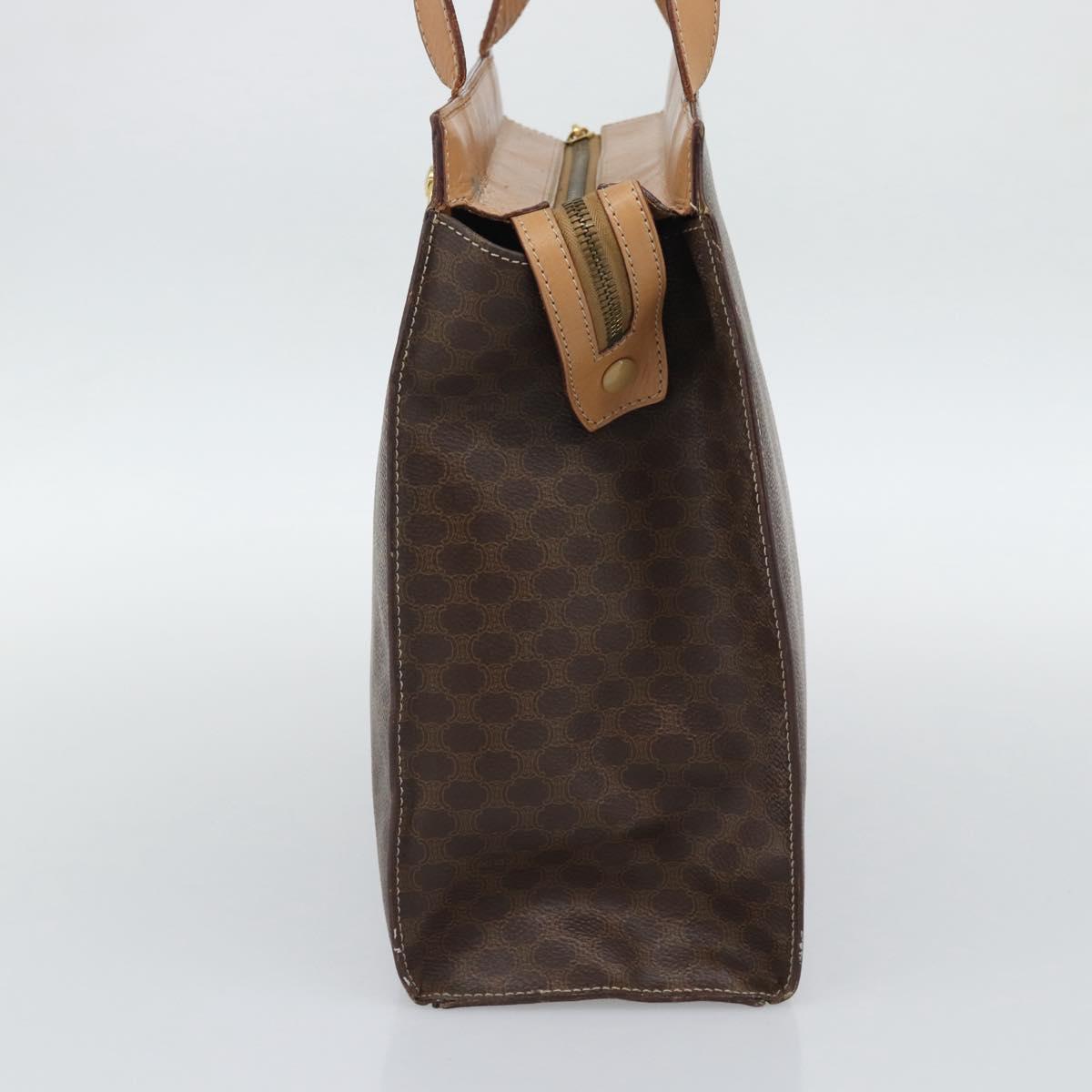 CELINE Macadam Tote Bag PVC Leather Brown Gold Tone Auth ep15343 - Jerrillo image 5
