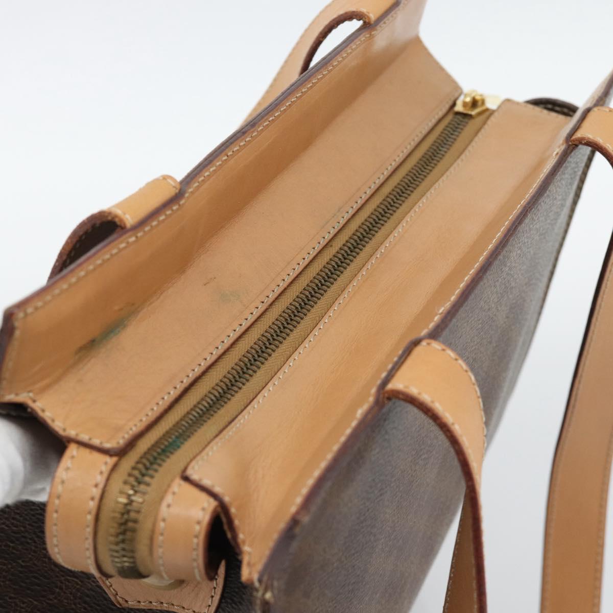 CELINE Macadam Tote Bag PVC Leather Brown Gold Tone Auth ep15343 - Jerrillo image 6