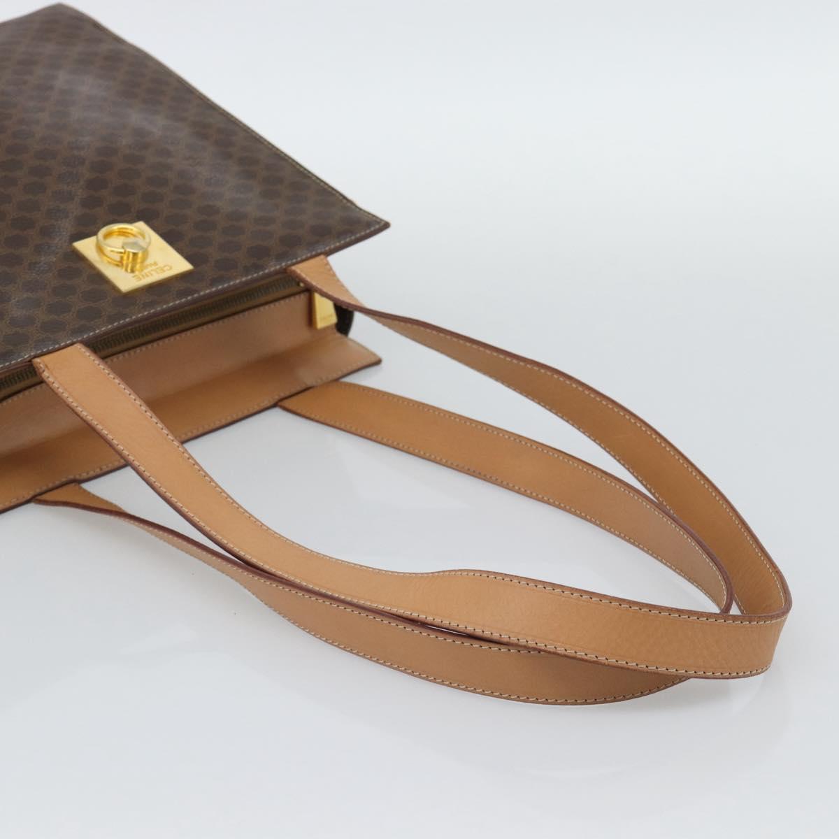 CELINE Macadam Tote Bag PVC Leather Brown Gold Tone Auth ep15343 - Jerrillo image 7