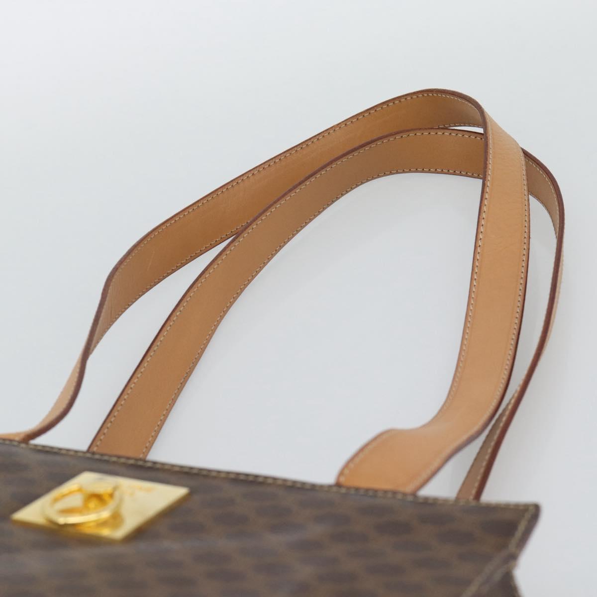 CELINE Macadam Tote Bag PVC Leather Brown Gold Tone Auth ep15343 - Jerrillo image 8