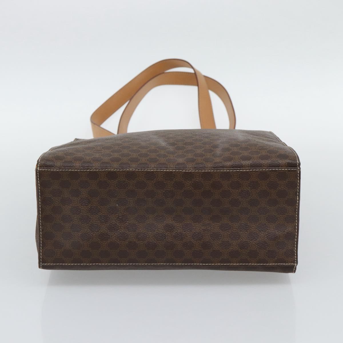 CELINE Macadam Tote Bag PVC Leather Brown Gold Tone Auth ep15343 - Jerrillo image 9