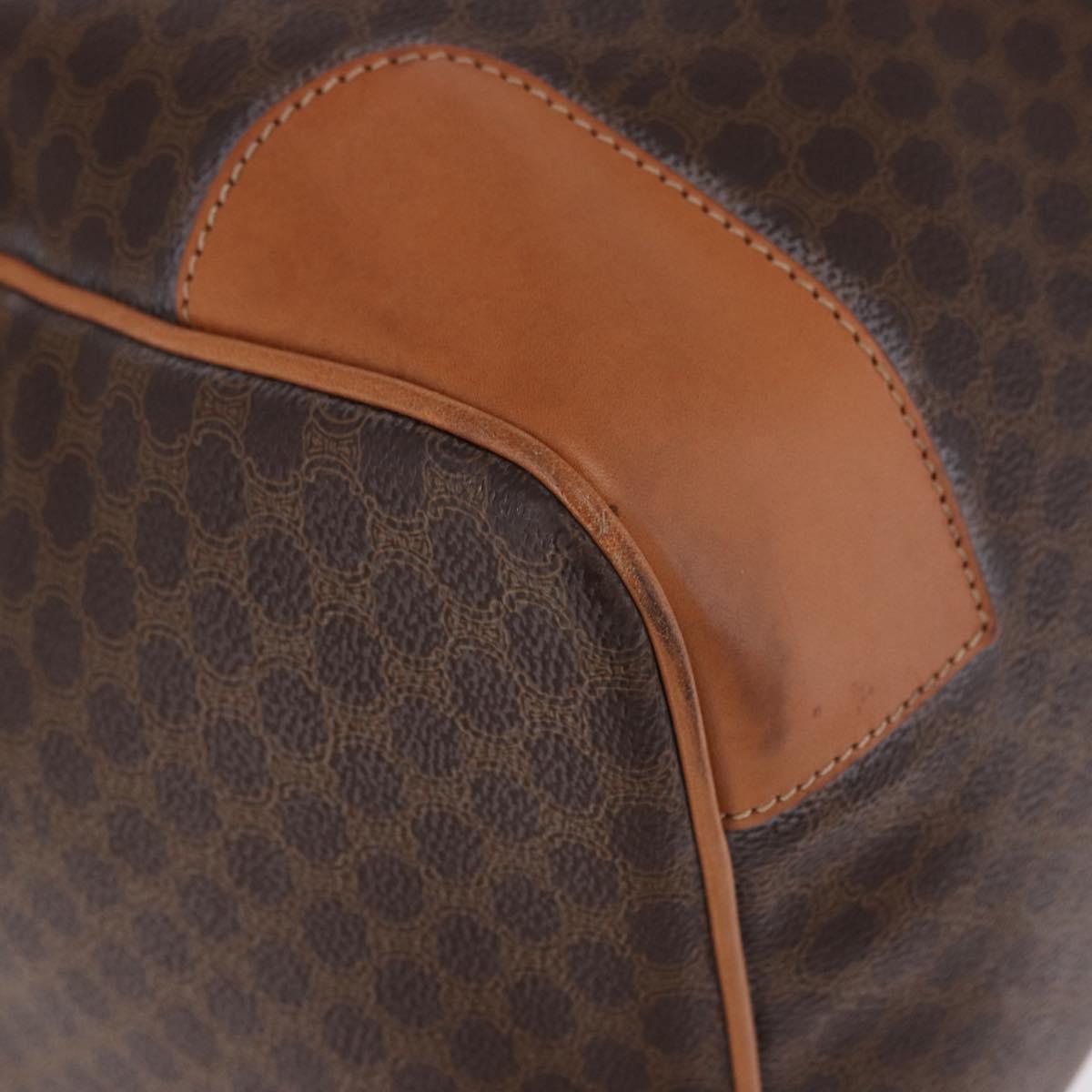 CELINE Macadam Boston Bag PVC Leather Brown Gold Tone Auth ep15384A - Jerrillo image 10