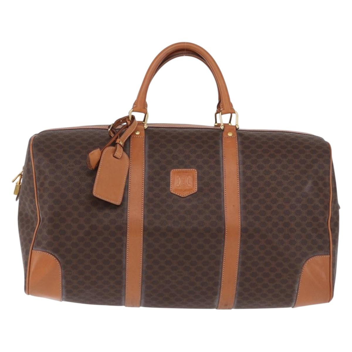 CELINE Macadam Boston Bag PVC Leather Brown Gold Tone Auth ep15384A - Jerrillo image 2