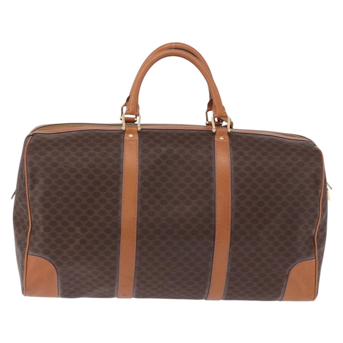CELINE Macadam Boston Bag PVC Leather Brown Gold Tone Auth ep15384A - Jerrillo image 3