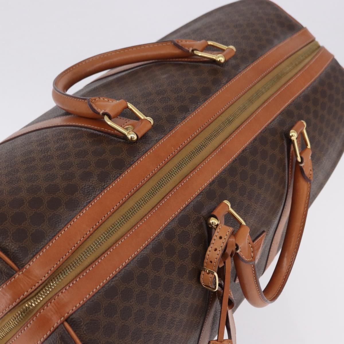CELINE Macadam Boston Bag PVC Leather Brown Gold Tone Auth ep15384A - Jerrillo image 6