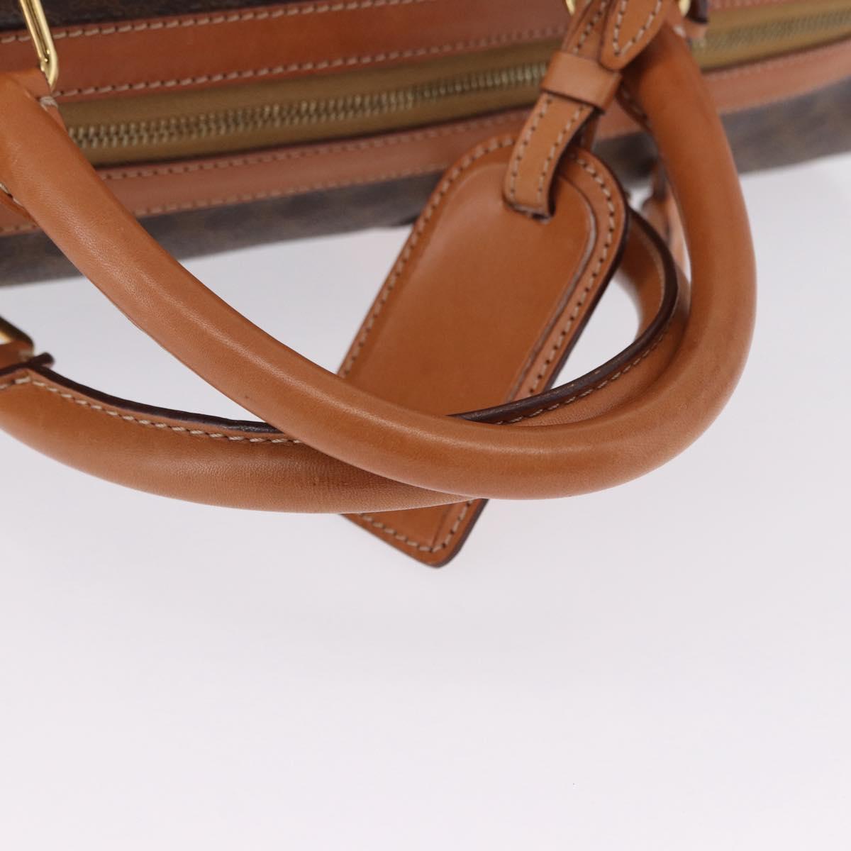 CELINE Macadam Boston Bag PVC Leather Brown Gold Tone Auth ep15384A - Jerrillo image 7