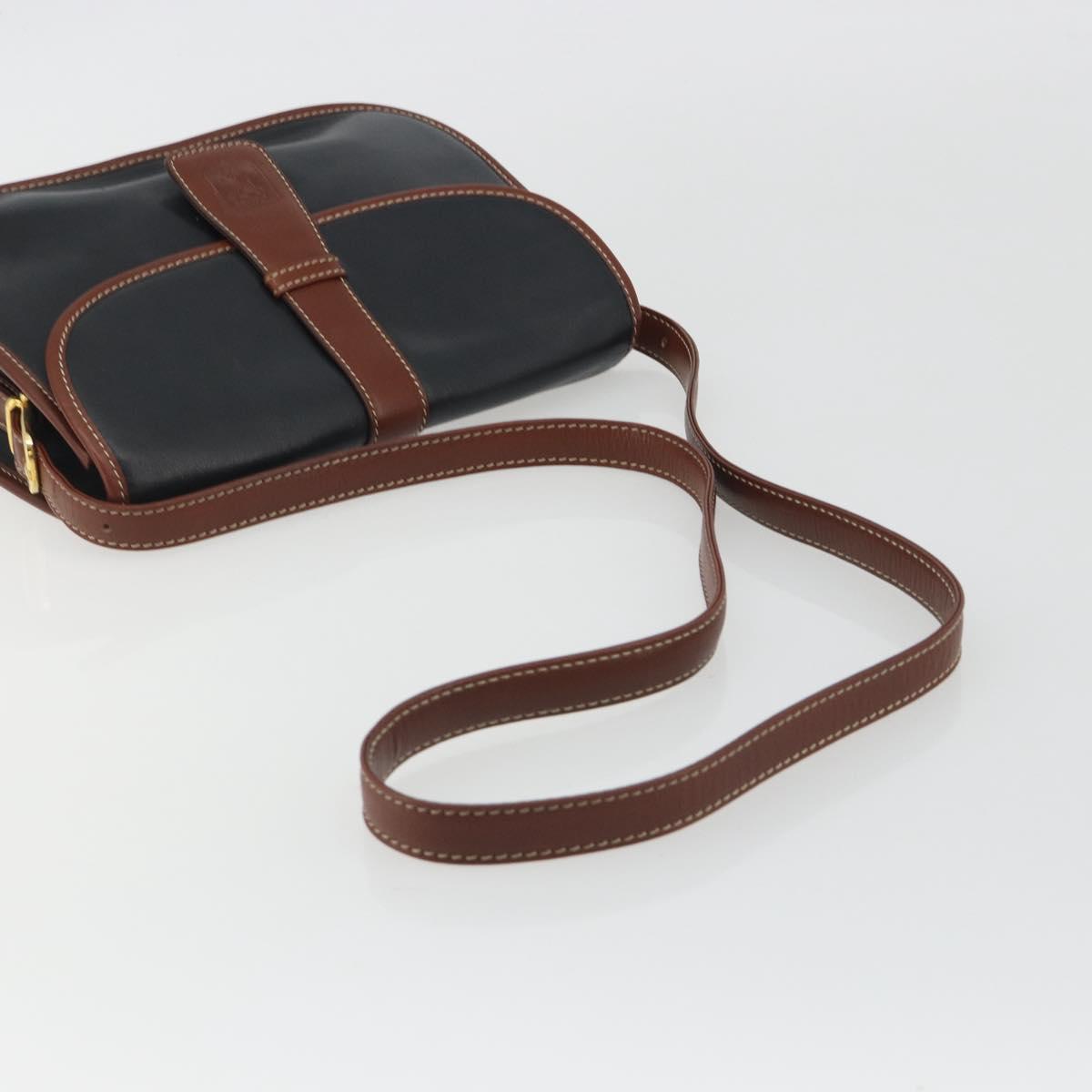 CELINE Shoulder Bag Leather Black Brown Auth ep15389 - Jerrillo image 7