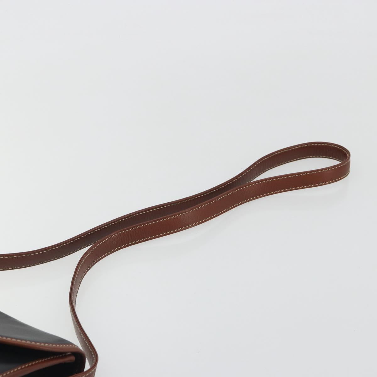 CELINE Shoulder Bag Leather Black Brown Auth ep15389 - Jerrillo image 8