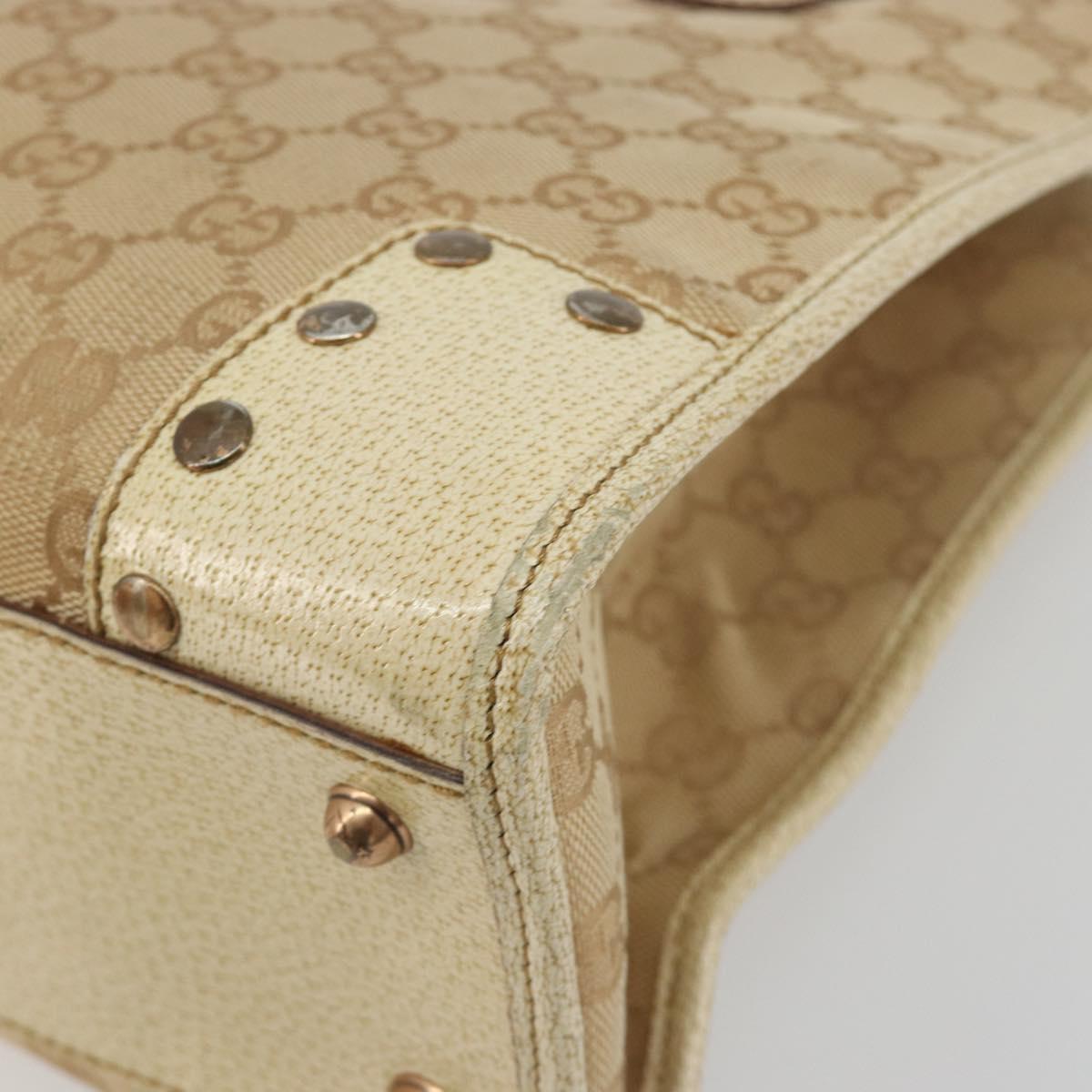 GUCCI GG Canvas Hand Bag Beige Bronze 124260 Auth ep15404 - Jerrillo image 9