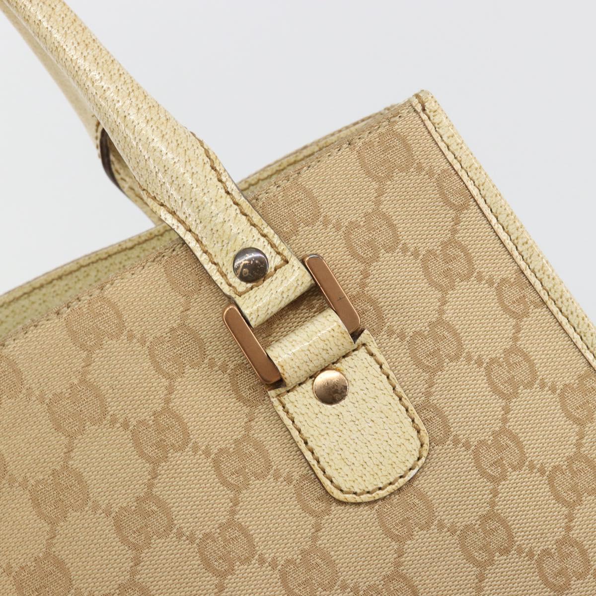 GUCCI GG Canvas Hand Bag Beige Bronze 124260 Auth ep15404 - Jerrillo image 10