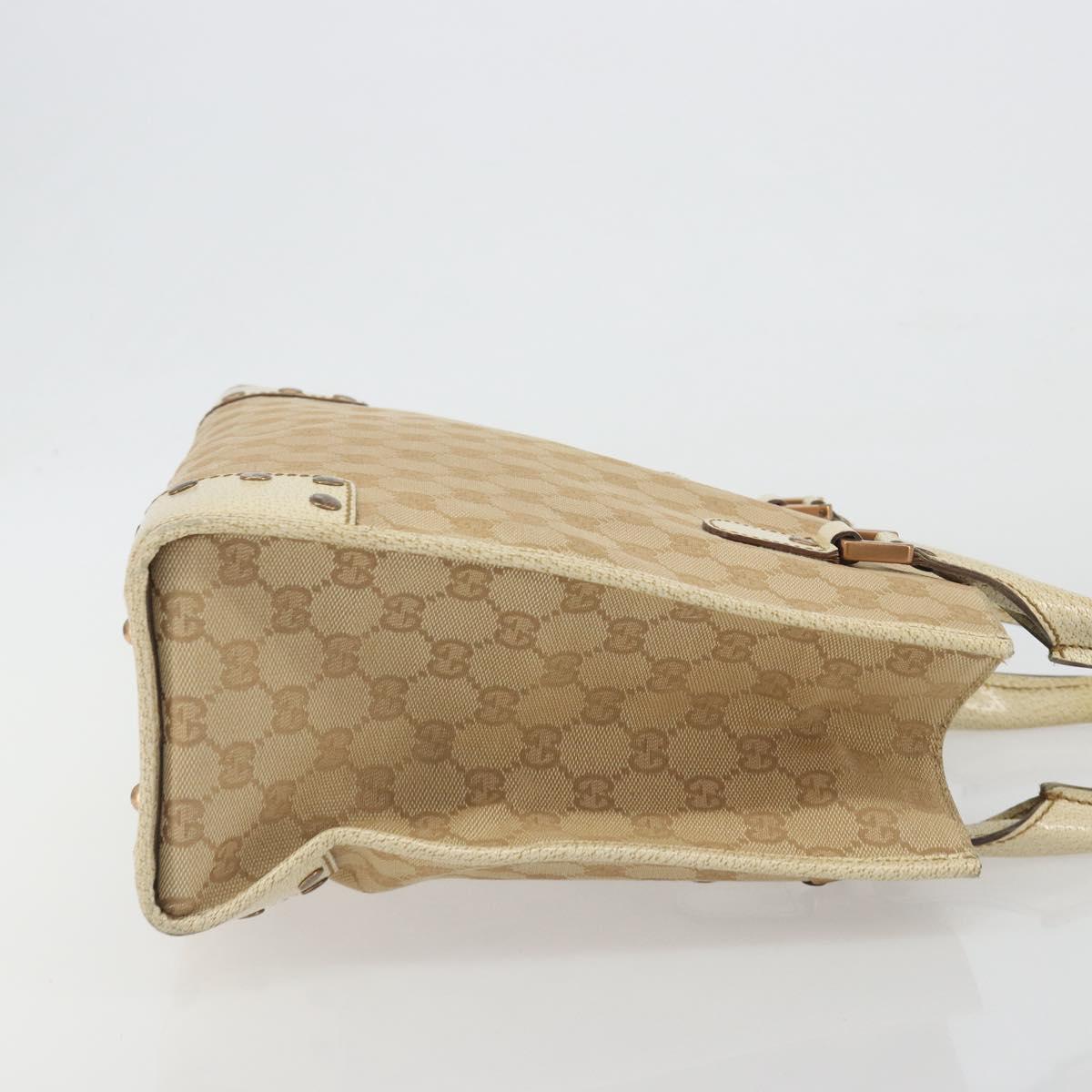 GUCCI GG Canvas Hand Bag Beige Bronze 124260 Auth ep15404 - Jerrillo image 3