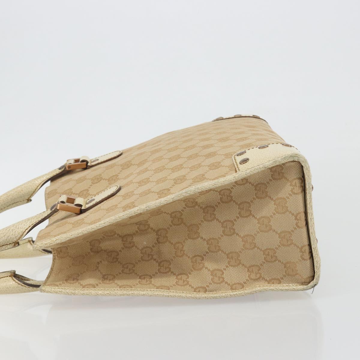 GUCCI GG Canvas Hand Bag Beige Bronze 124260 Auth ep15404 - Jerrillo image 4