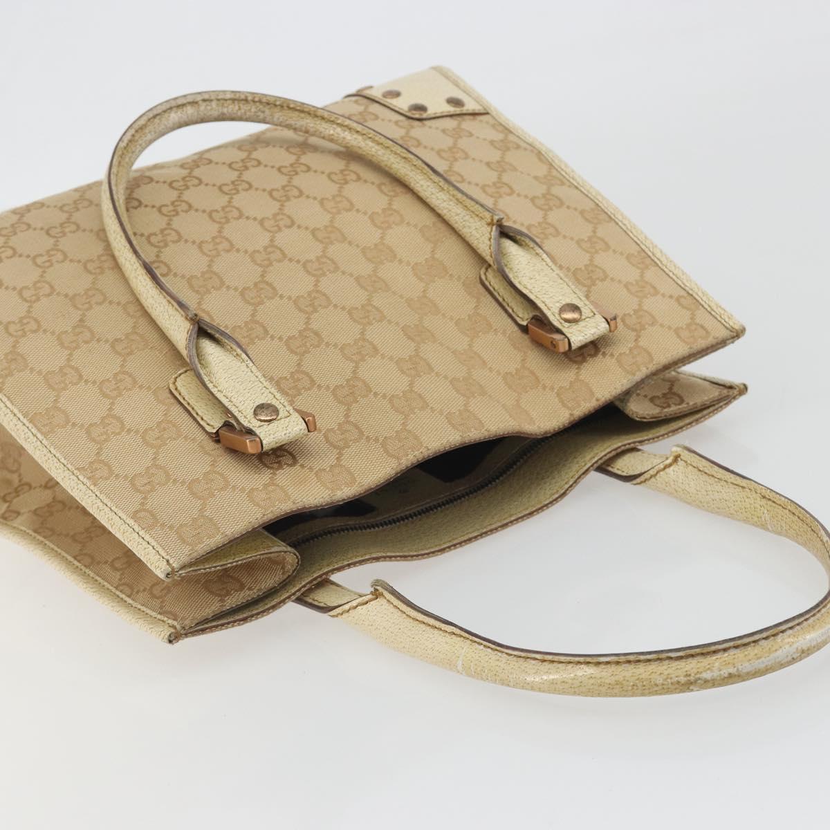 GUCCI GG Canvas Hand Bag Beige Bronze 124260 Auth ep15404 - Jerrillo image 6