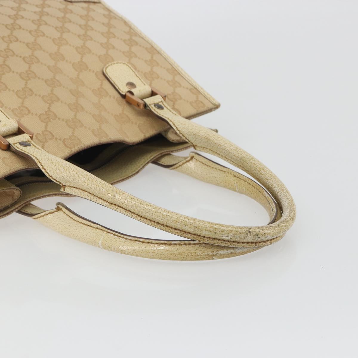 GUCCI GG Canvas Hand Bag Beige Bronze 124260 Auth ep15404 - Jerrillo image 7