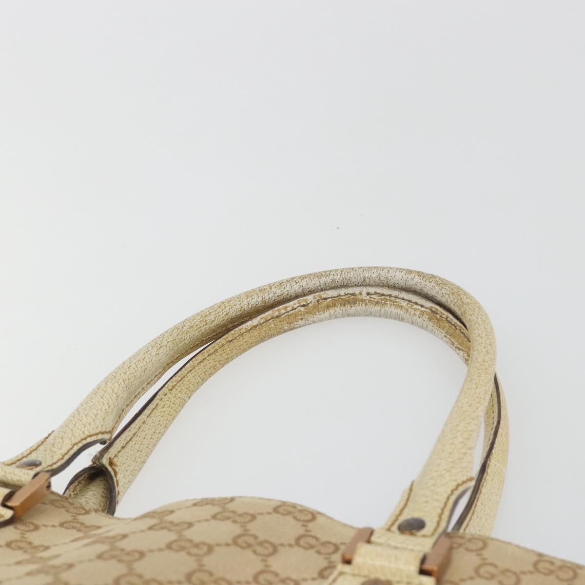 GUCCI GG Canvas Hand Bag Beige Bronze 124260 Auth ep15404 - Jerrillo image 8