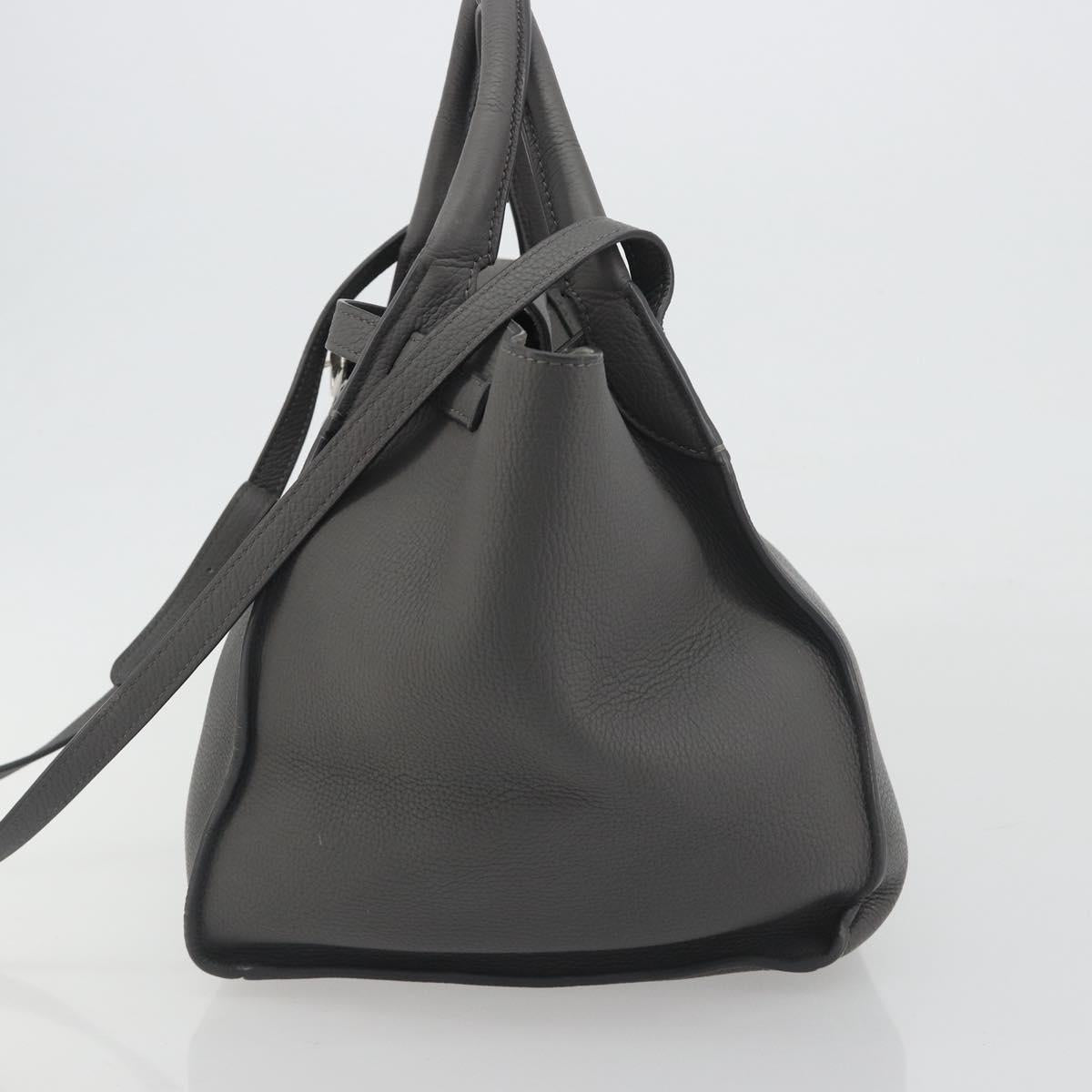 CELINE Borsa grande Borsa piccola in pelle 2 vie Grigio Argento Autentica ep15408V - Jerrillo image 4