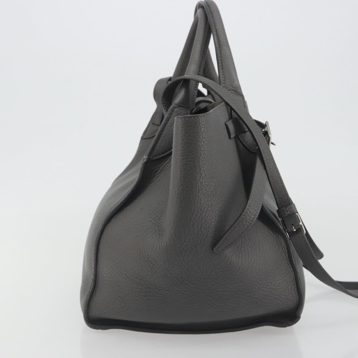 CELINE Borsa grande Borsa piccola in pelle 2 vie Grigio Argento Autentica ep15408V - Jerrillo image 5