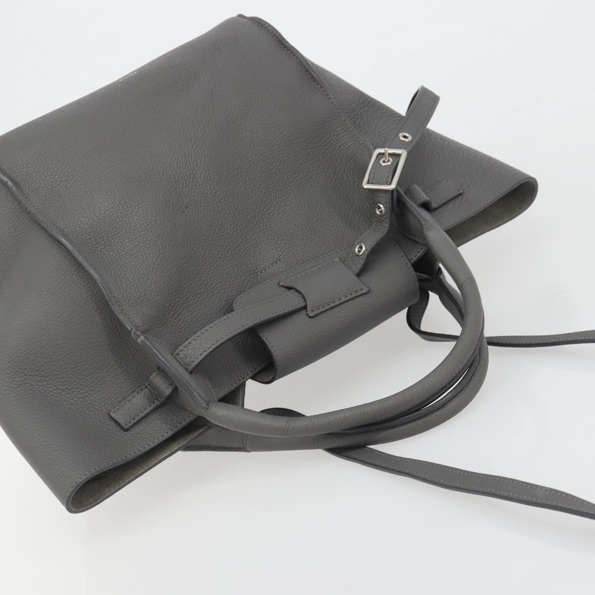 CELINE Borsa grande Borsa piccola in pelle 2 vie Grigio Argento Autentica ep15408V - Jerrillo image 6