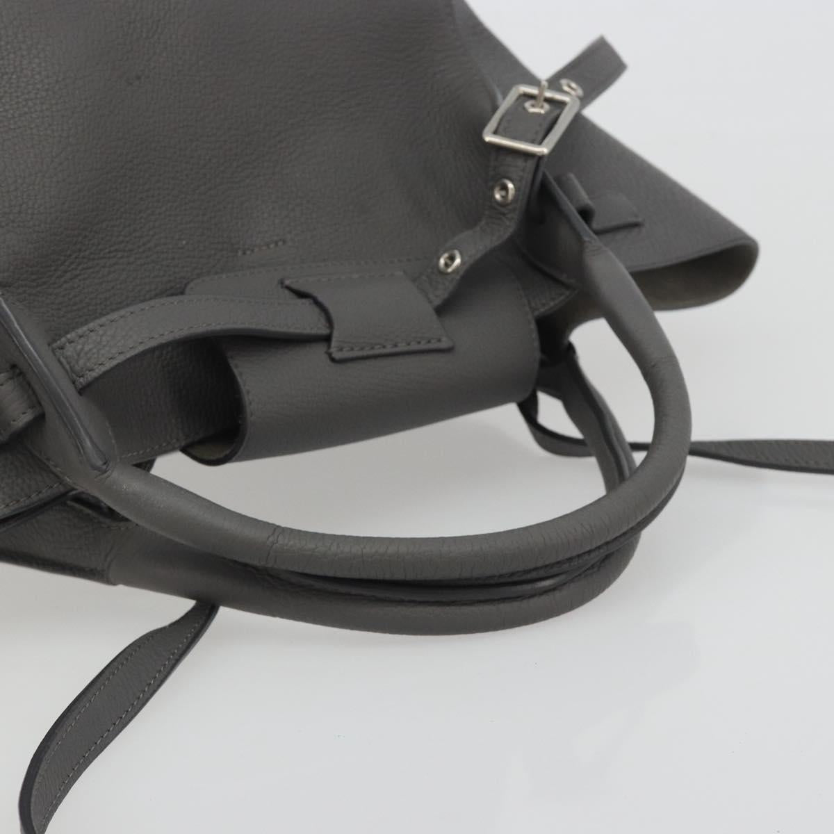 CELINE Borsa grande Borsa piccola in pelle 2 vie Grigio Argento Autentica ep15408V - Jerrillo image 7