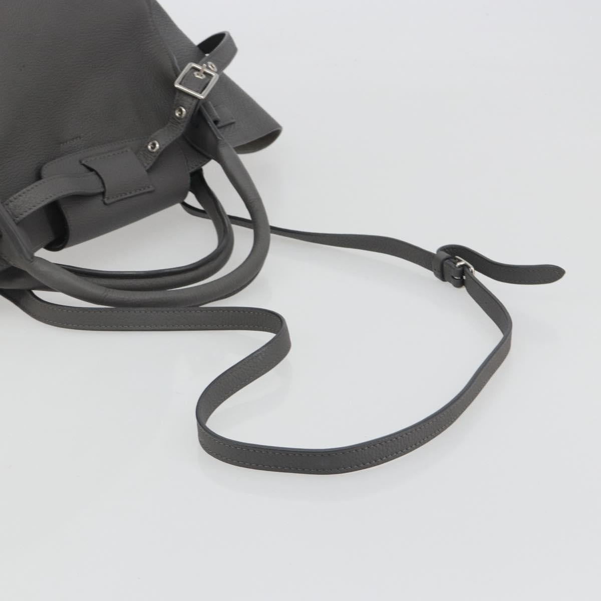 CELINE Borsa grande Borsa piccola in pelle 2 vie Grigio Argento Autentica ep15408V - Jerrillo image 9