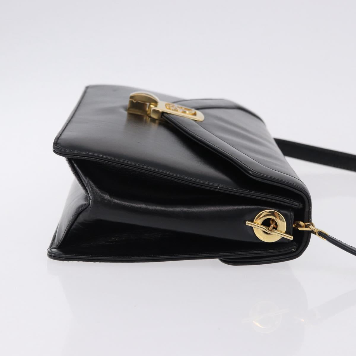 Christian Dior Shoulder Bag Leather Black Gold Tone Auth ep15419 - Jerrillo image 3