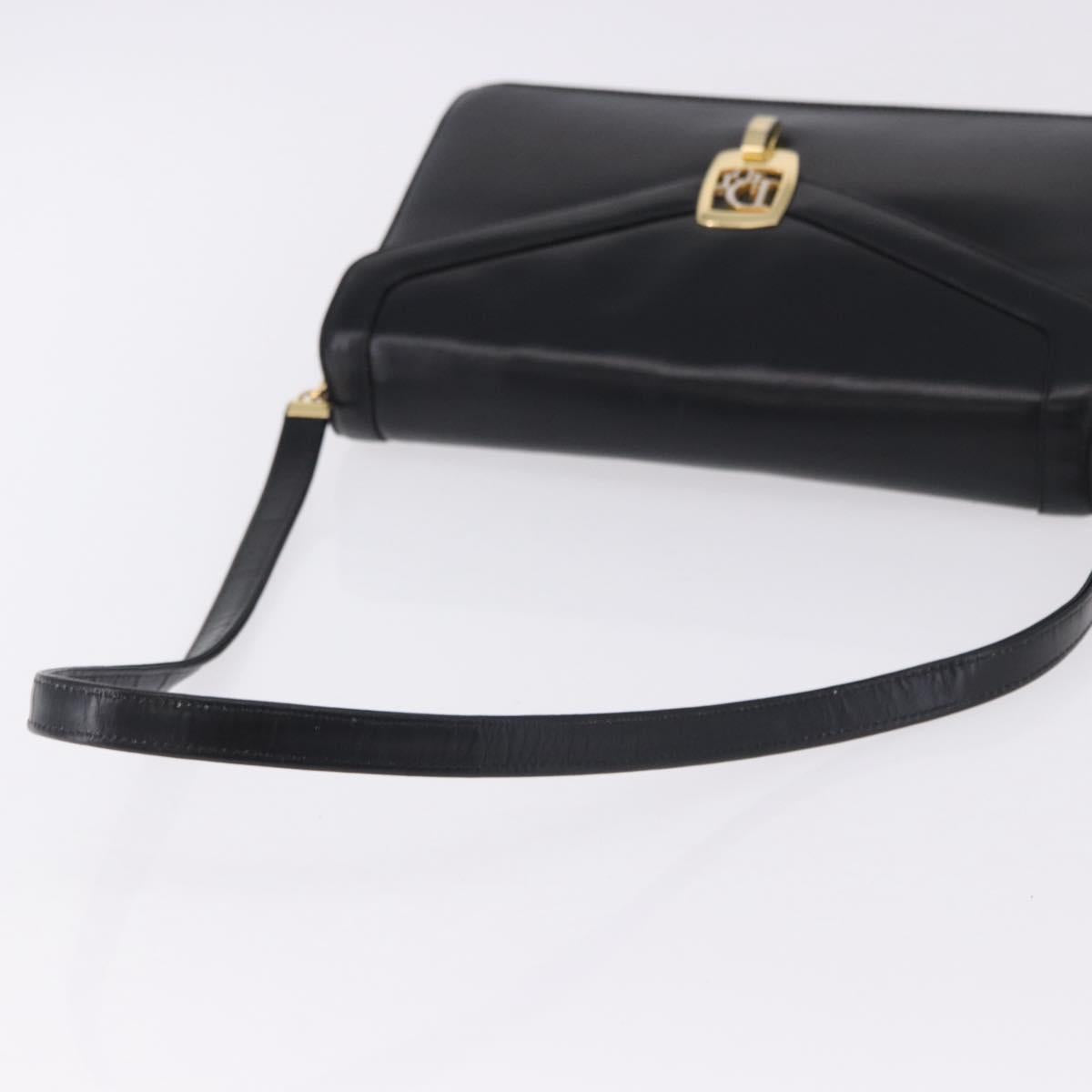 Christian Dior Shoulder Bag Leather Black Gold Tone Auth ep15419 - Jerrillo image 7