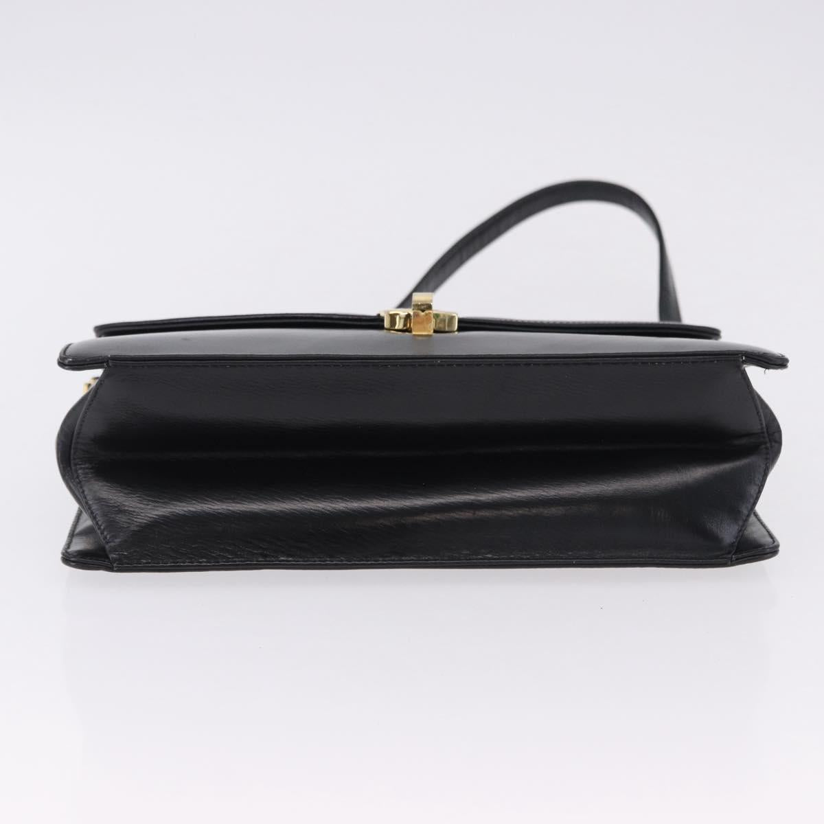 Christian Dior Shoulder Bag Leather Black Gold Tone Auth ep15419 - Jerrillo image 5