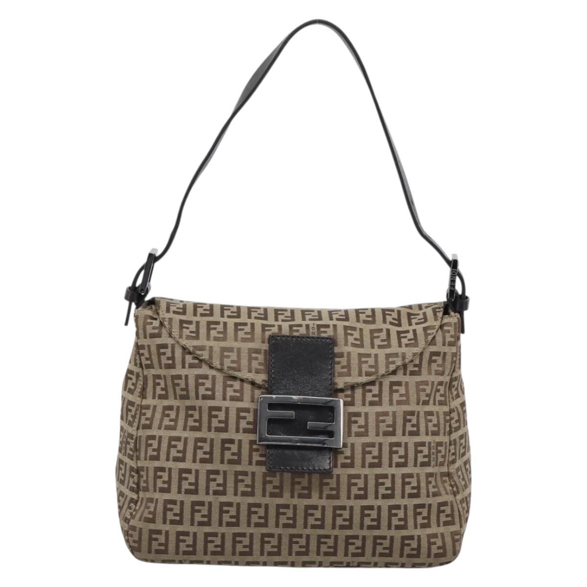 FENDI Zucchino Canvas Mamma Baguette Bag Beige Silver 8BR004 Auth ep15424V - Jerrillo image 2