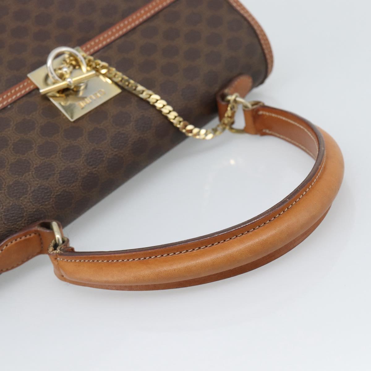Borsa a mano CELINE Macadam in PVC e pelle, marrone e oro, autentica, codice articolo ep15431. image 7