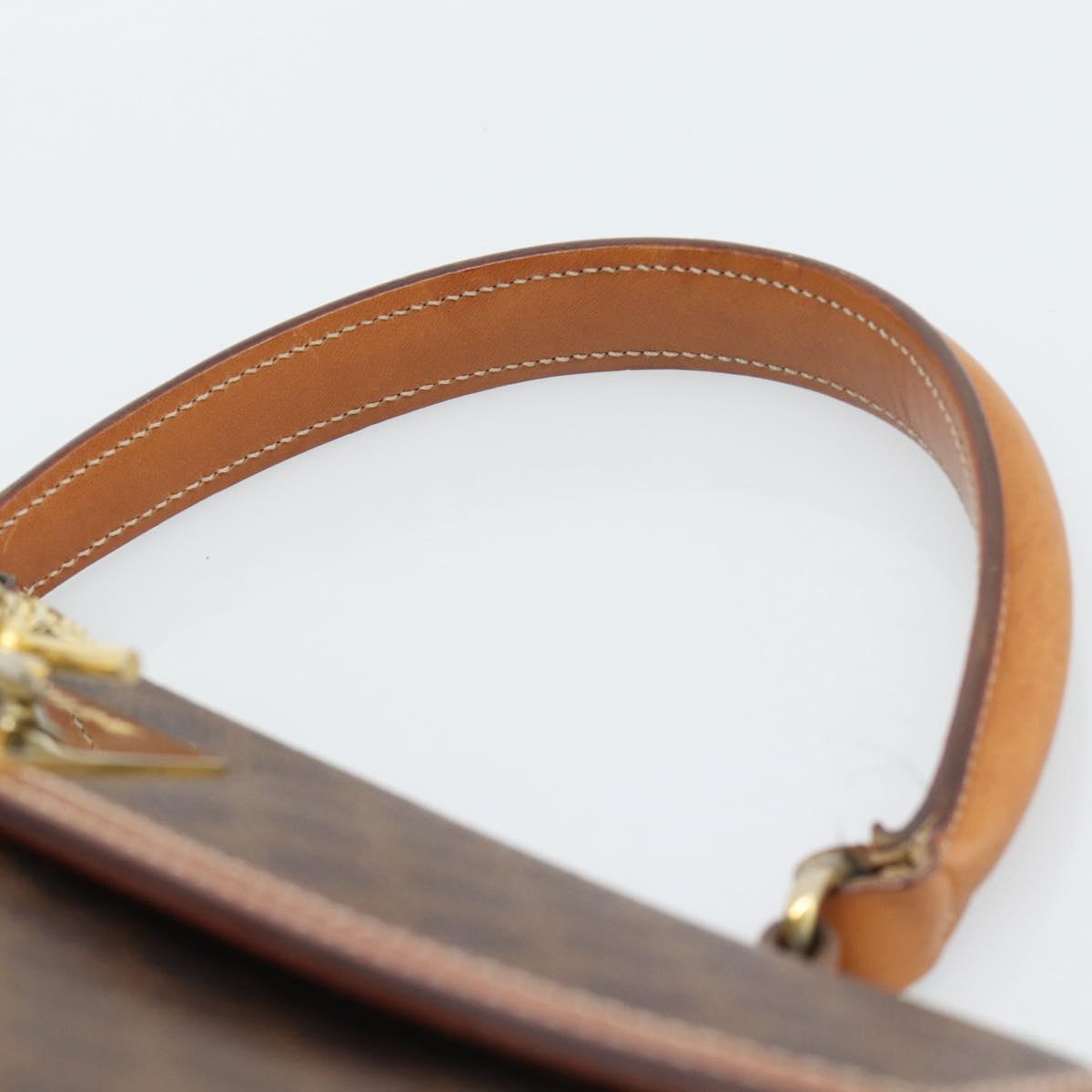 Borsa a mano CELINE Macadam in PVC e pelle, marrone e oro, autentica, codice articolo ep15431. image 8