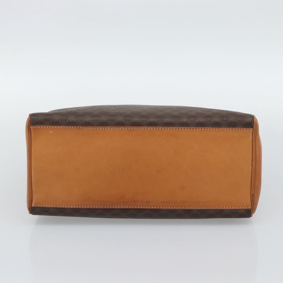 Borsa a mano CELINE Macadam in PVC e pelle, marrone e oro, autentica, codice articolo ep15431. image 9