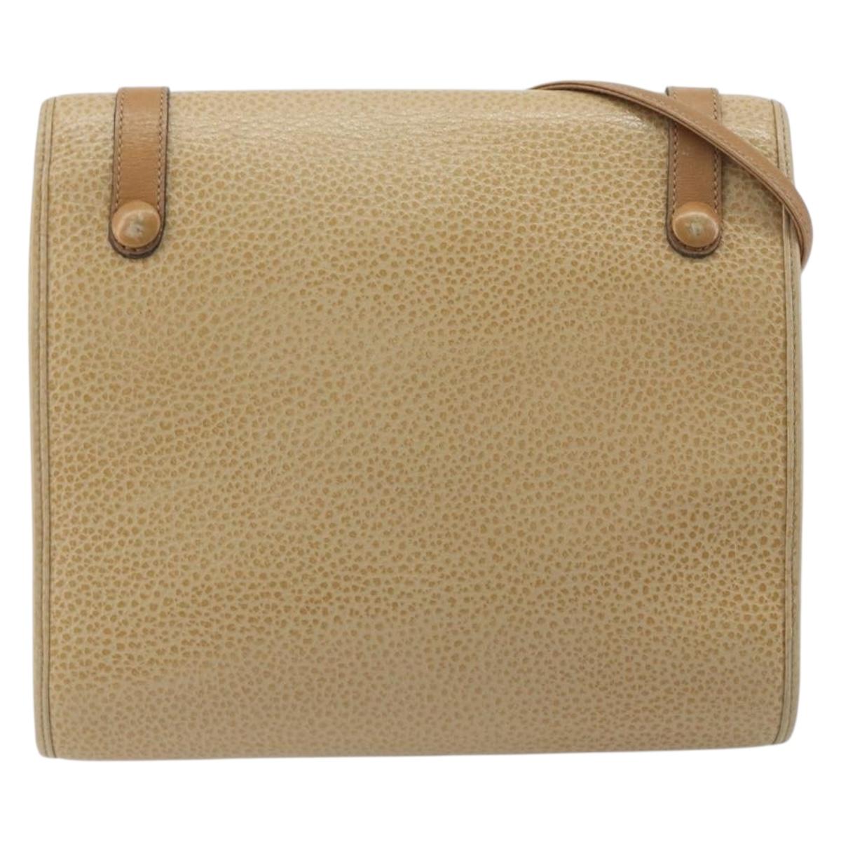 Christian Dior Shoulder Bag Leather Beige Gold Tone Auth ep15464 - Jerrillo image 2