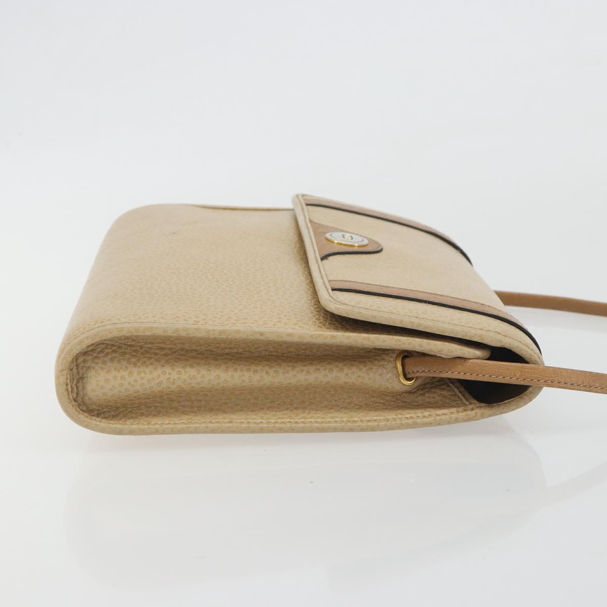 Christian Dior Shoulder Bag Leather Beige Gold Tone Auth ep15464 - Jerrillo image 3