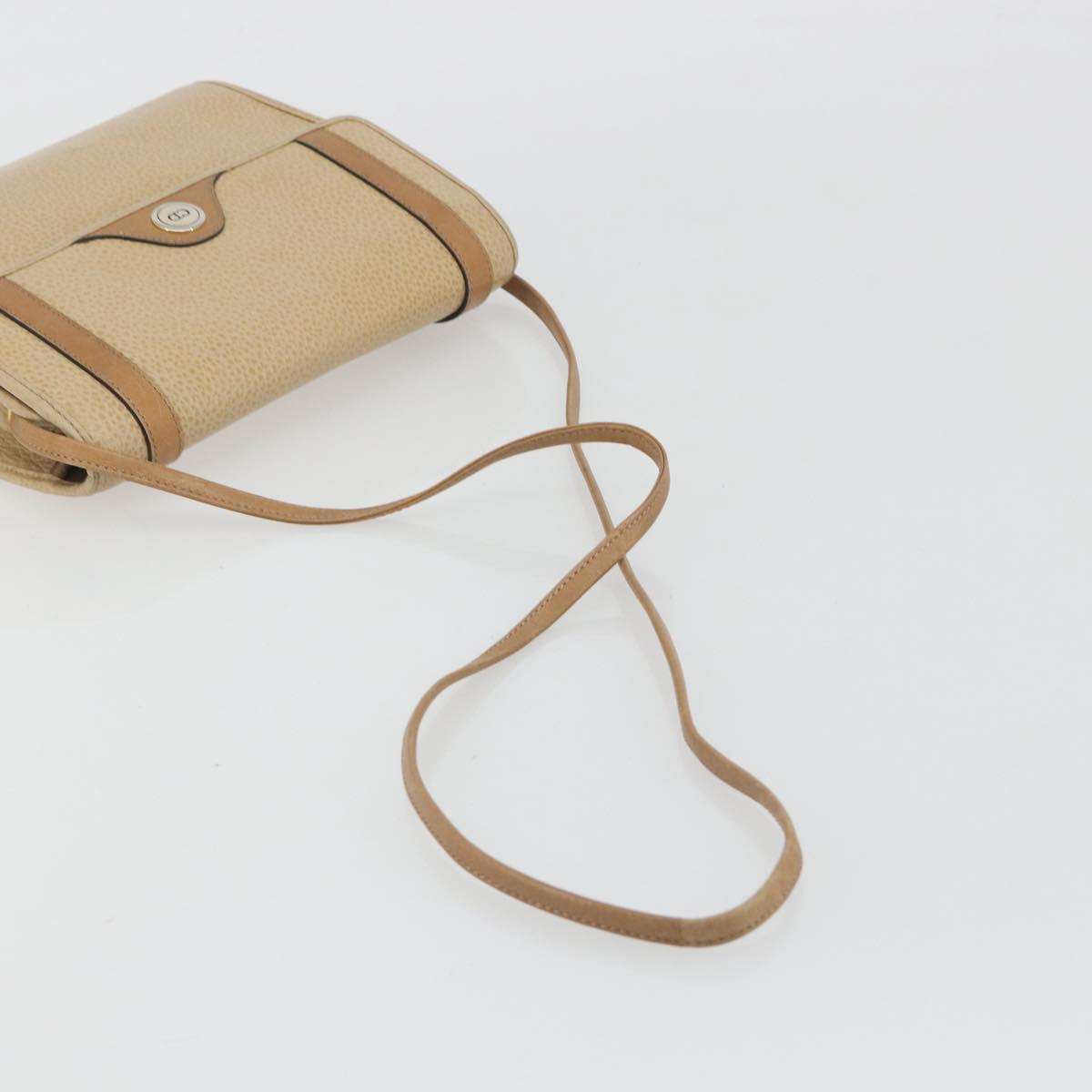 Christian Dior Shoulder Bag Leather Beige Gold Tone Auth ep15464 - Jerrillo image 7