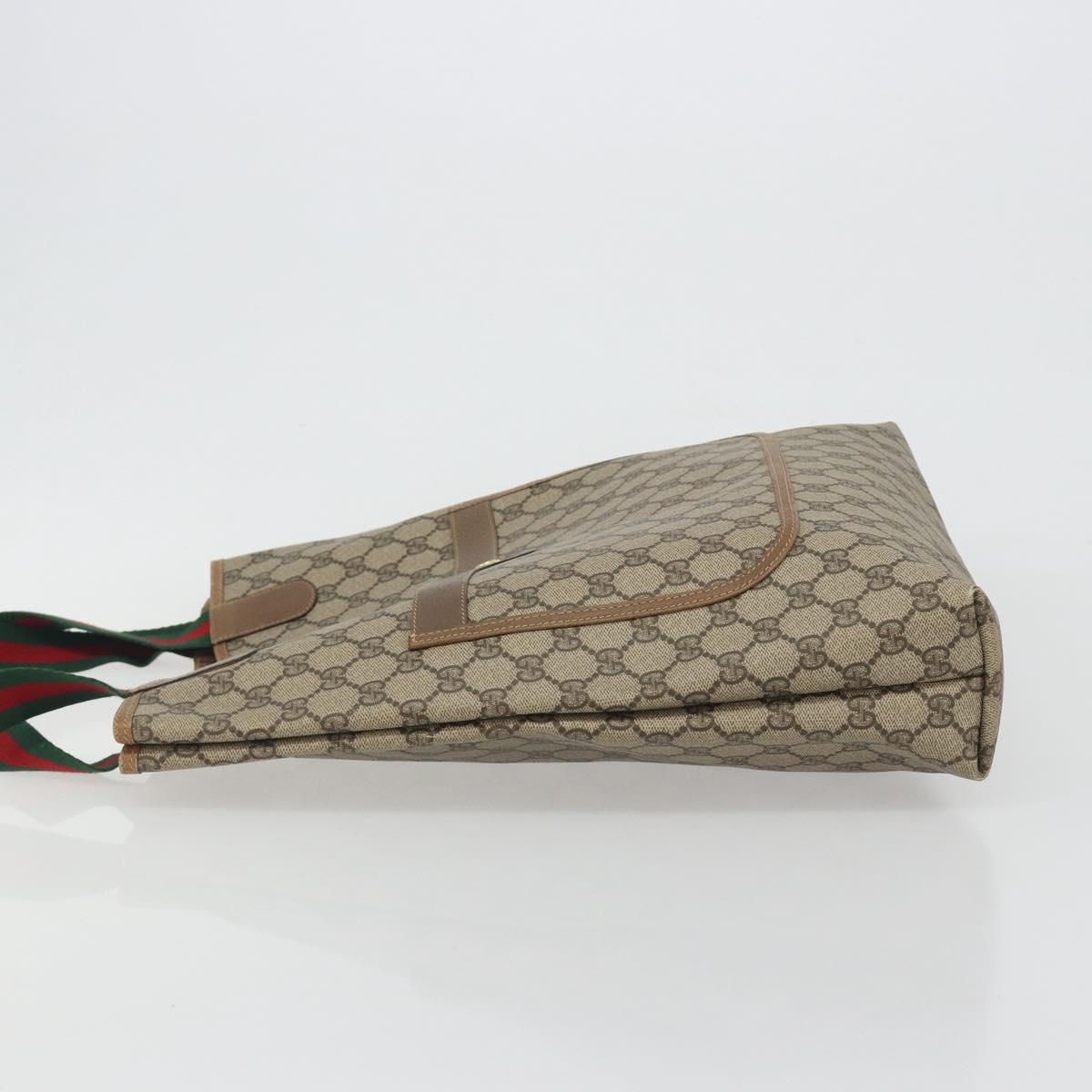 GUCCI GG Supreme Web Sherry Line Tote Bag PVC Beige 89 02 003 Auth ep15556 - Jerrillo image 5