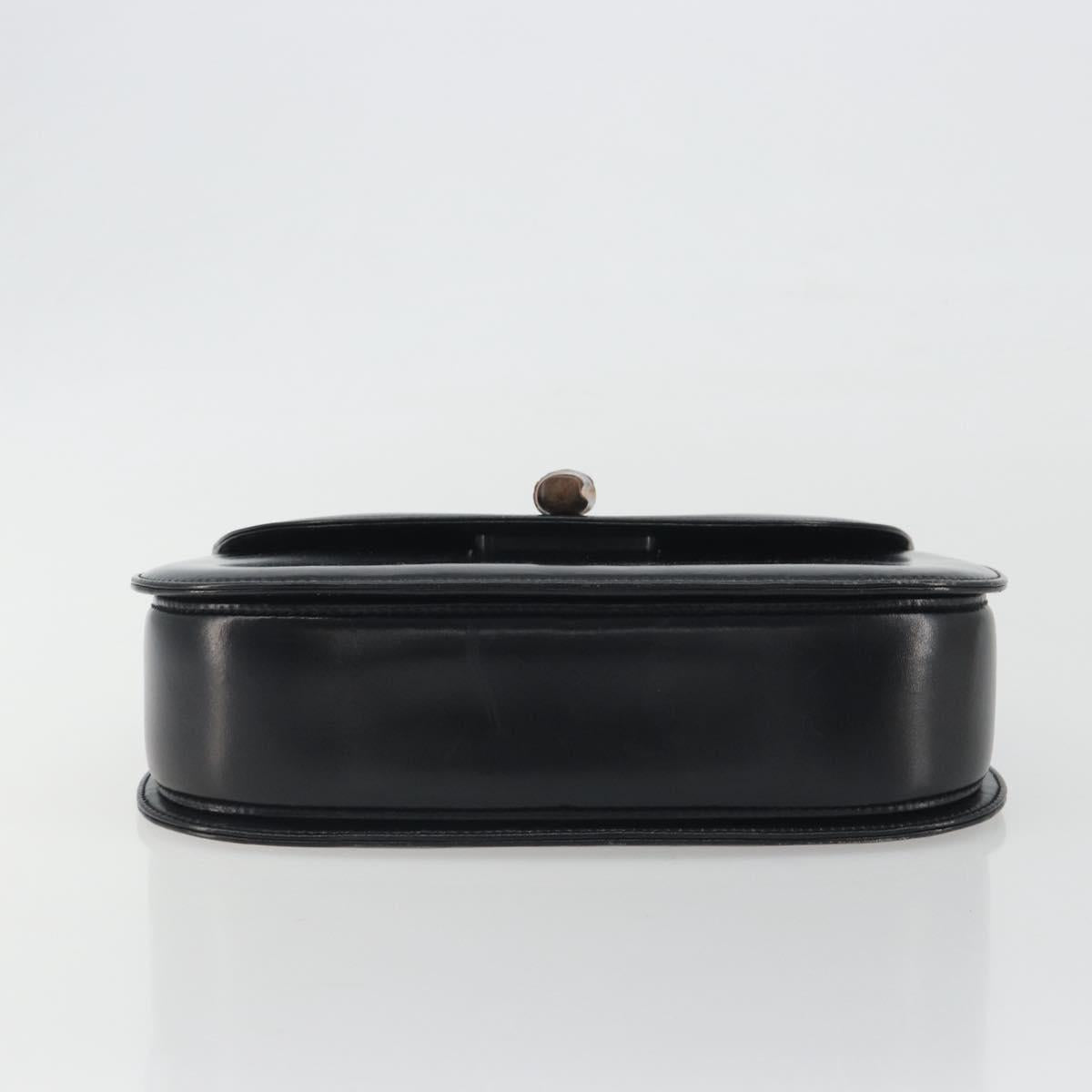 Borsa a mano GUCCI Bamboo in pelle nera e oro 000 2113 0633 Autentica ep15601A - Jerrillo image 9