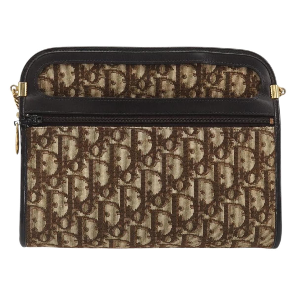 Christian Dior Trotter Canvas Shoulder Bag Beige Gold Auth ep15620A - Jerrillo image 2