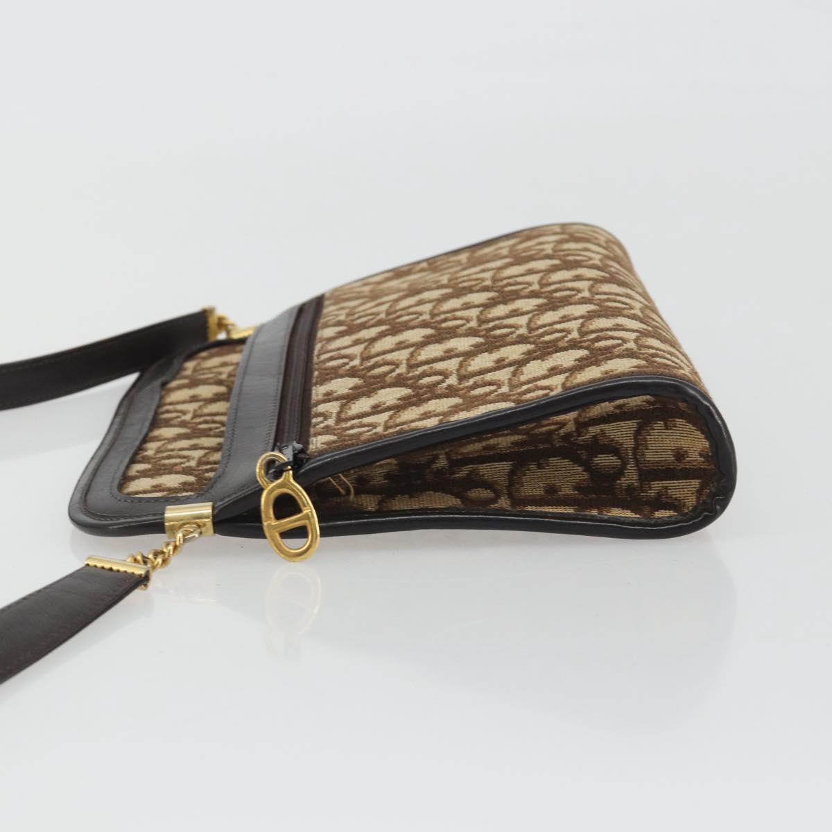 Christian Dior Trotter Canvas Shoulder Bag Beige Gold Auth ep15620A - Jerrillo image 5
