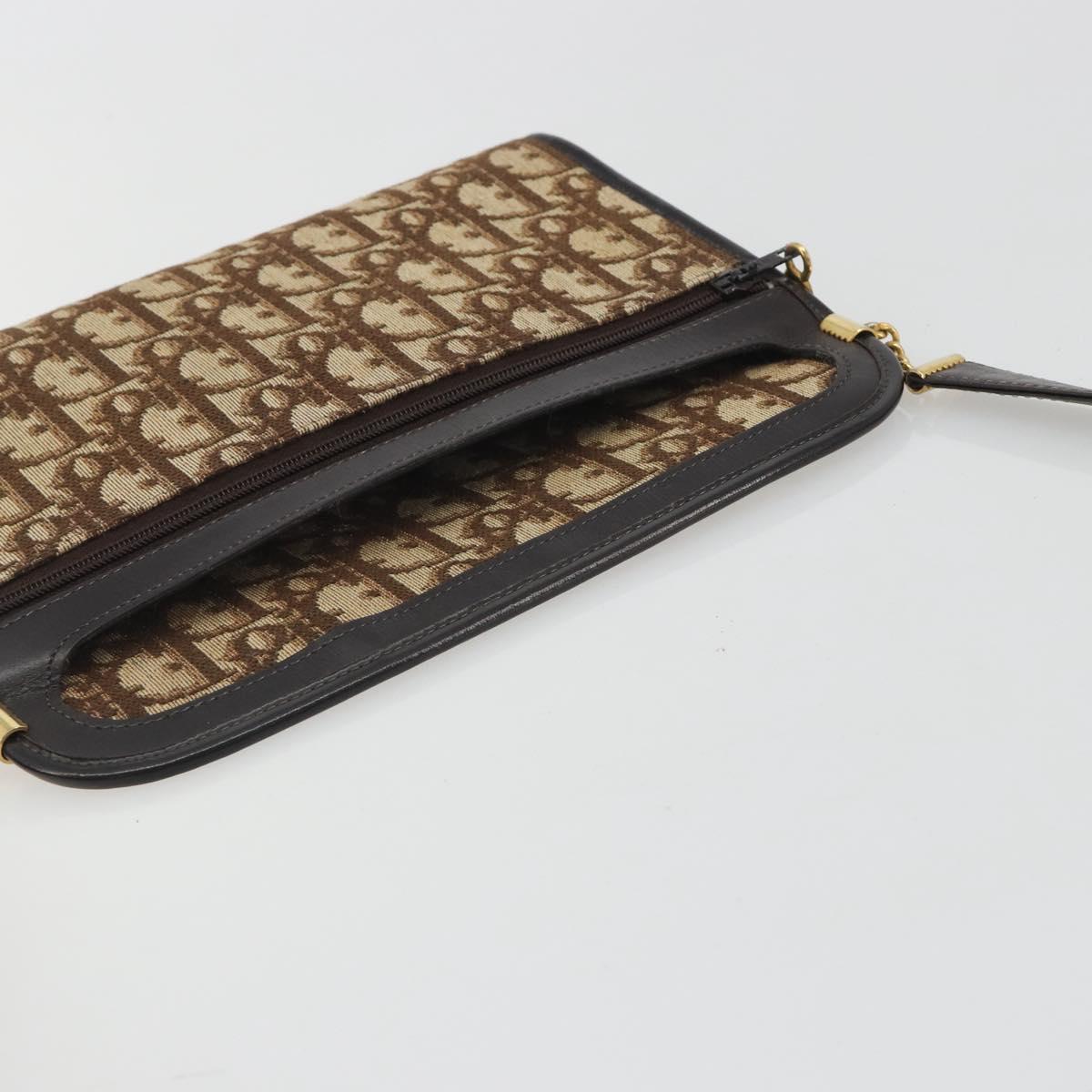 Christian Dior Trotter Canvas Shoulder Bag Beige Gold Auth ep15620A - Jerrillo image 6