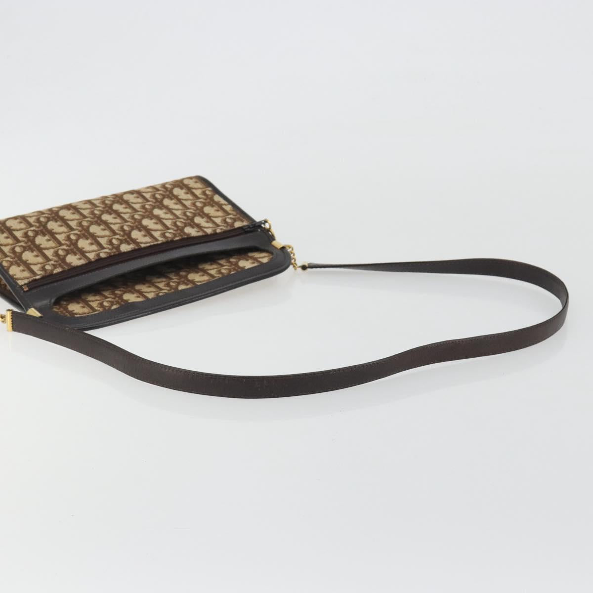 Christian Dior Trotter Canvas Shoulder Bag Beige Gold Auth ep15620A - Jerrillo image 7