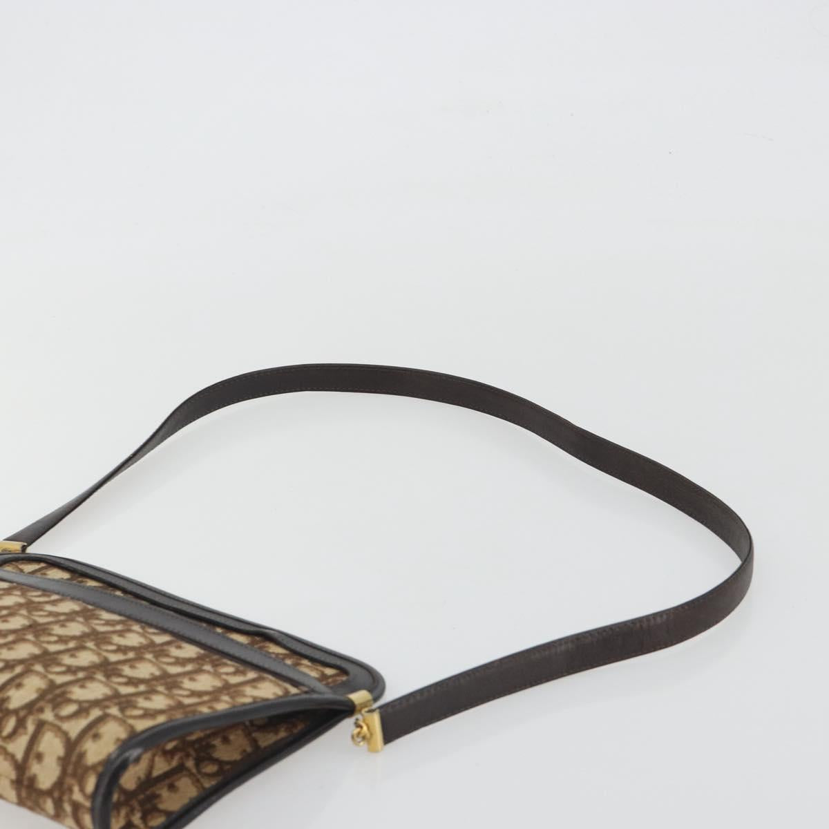 Christian Dior Trotter Canvas Shoulder Bag Beige Gold Auth ep15620A - Jerrillo image 8