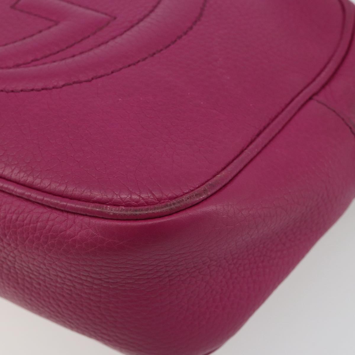 GUCCI Shoulder Bag Leather Purple Gold 308364 Auth ep15638 - Jerrillo image 10