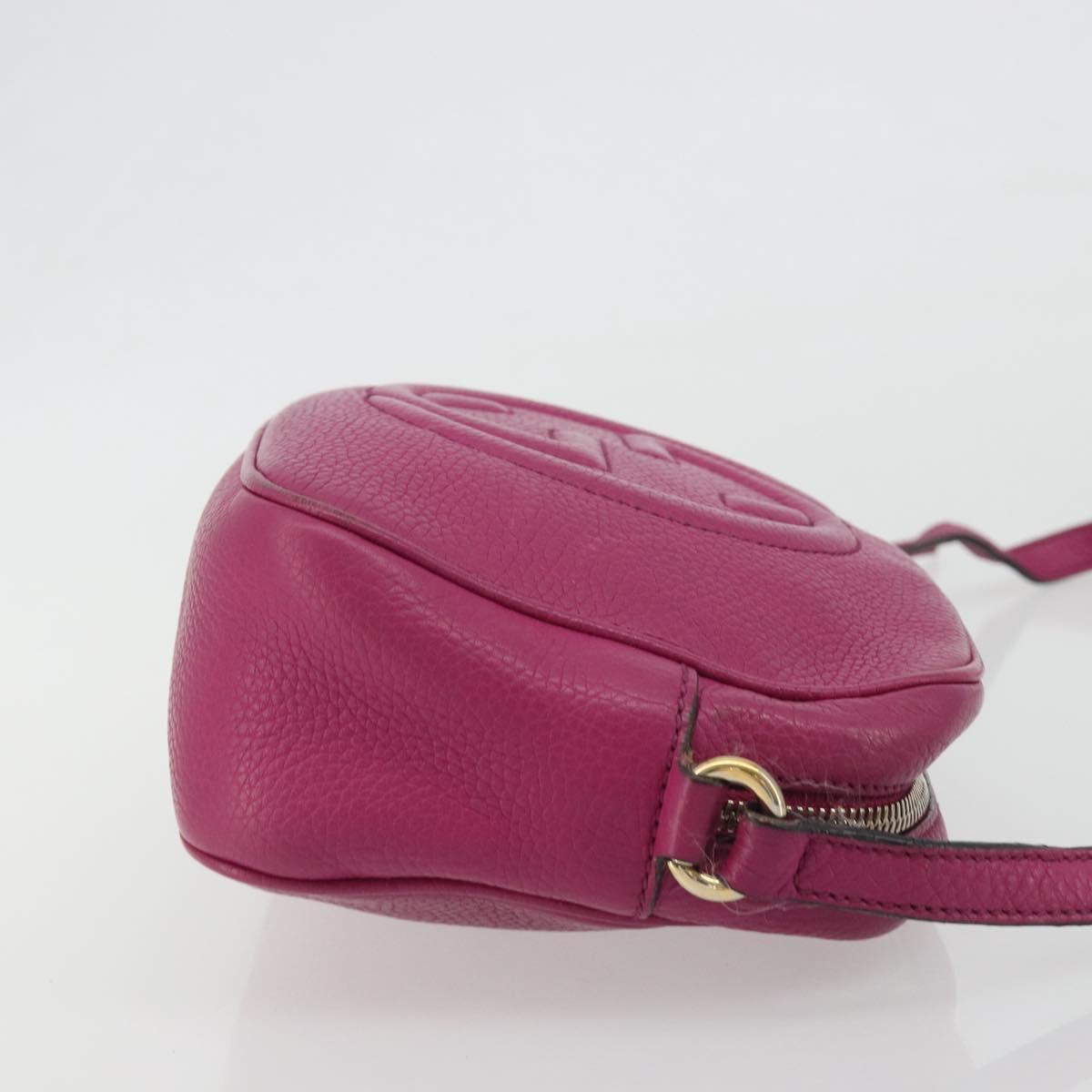 GUCCI Shoulder Bag Leather Purple Gold 308364 Auth ep15638 - Jerrillo image 4