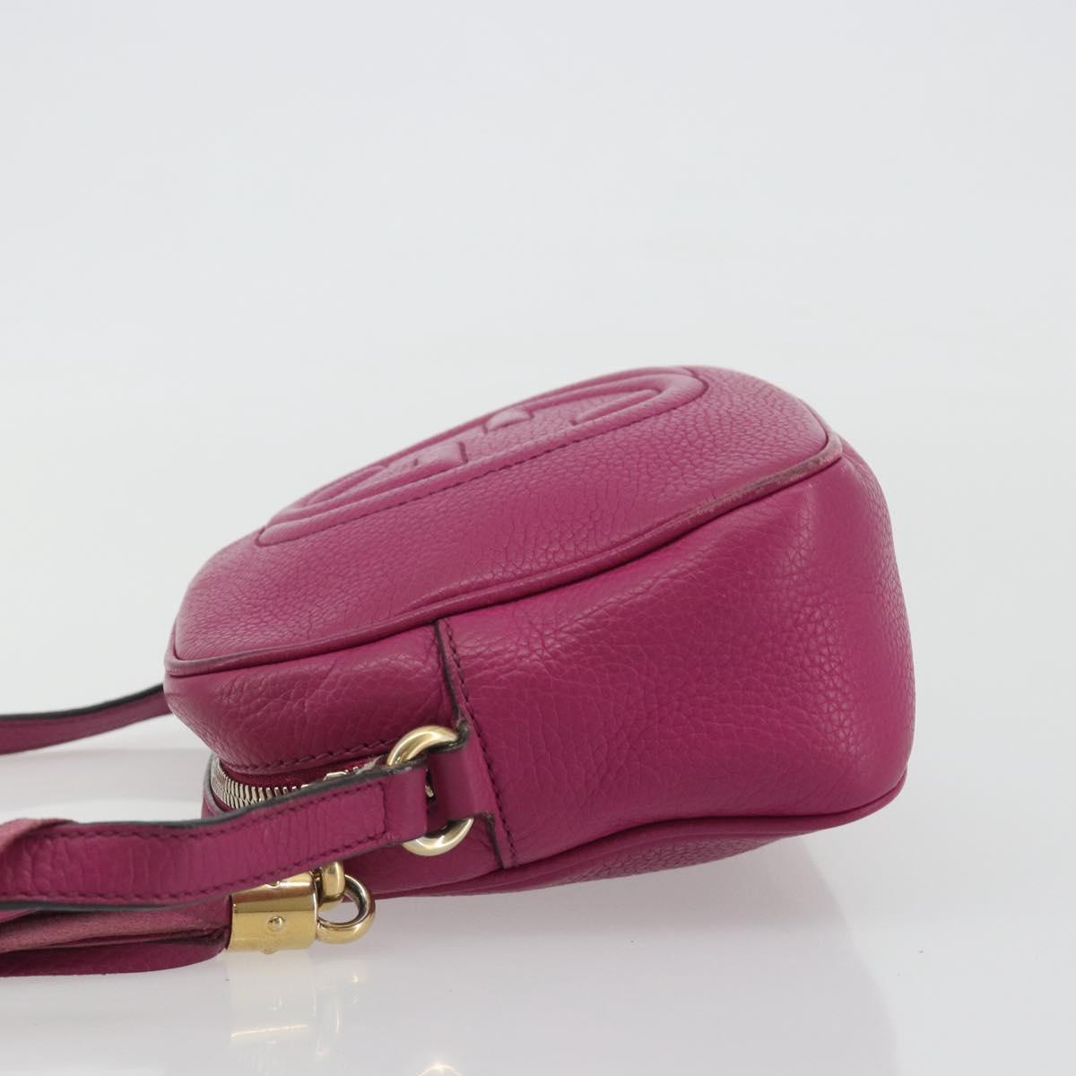 GUCCI Shoulder Bag Leather Purple Gold 308364 Auth ep15638 - Jerrillo image 5