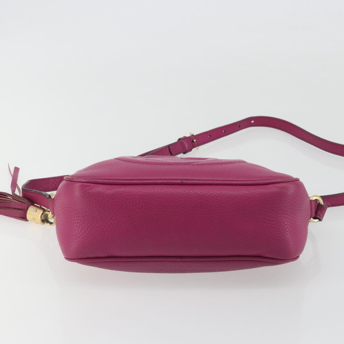 GUCCI Shoulder Bag Leather Purple Gold 308364 Auth ep15638 - Jerrillo image 9