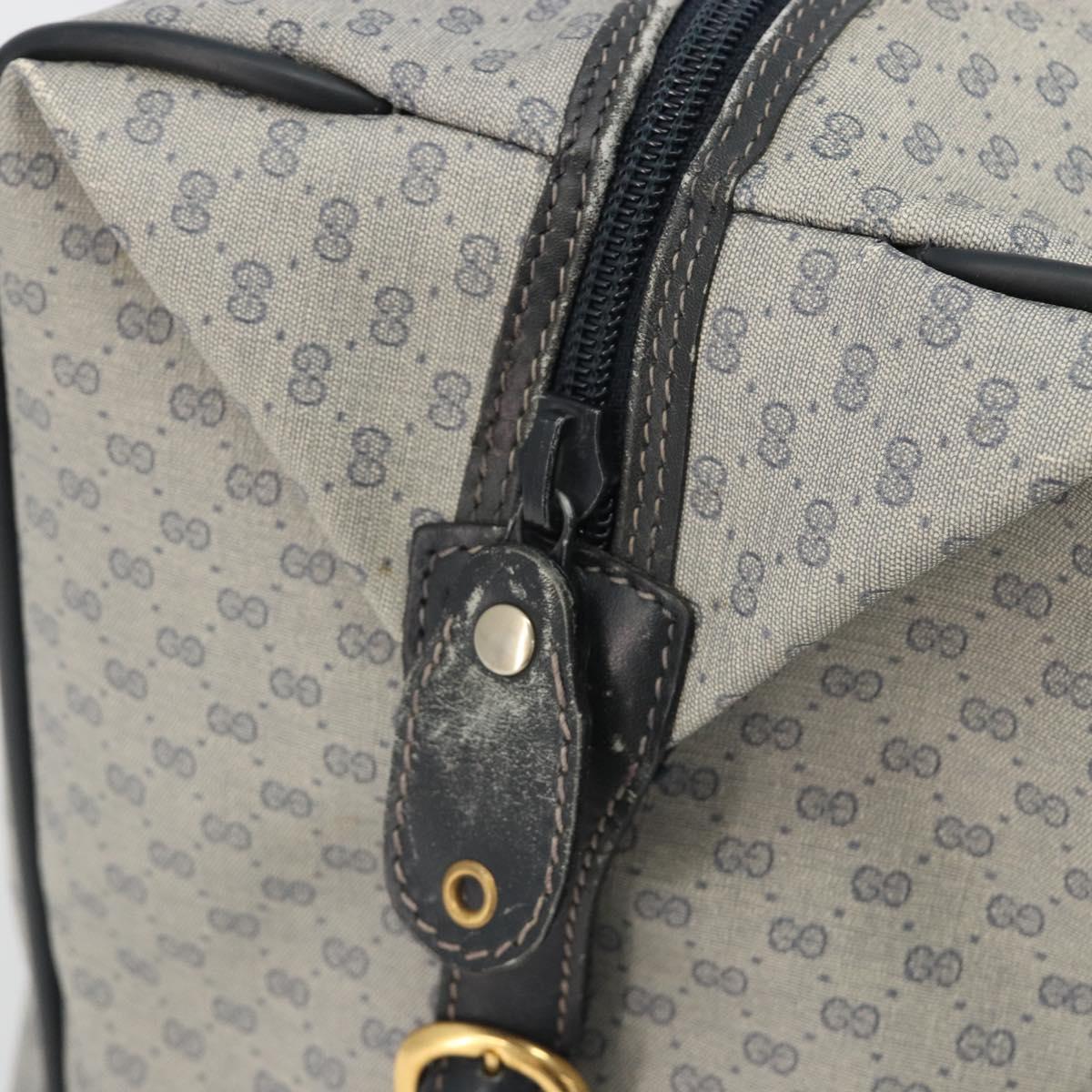 GUCCI Micro GG Supreme Boston Bag PVC Navy Gold 012 39 0079 Auth gh2157 - Jerrillo image 10