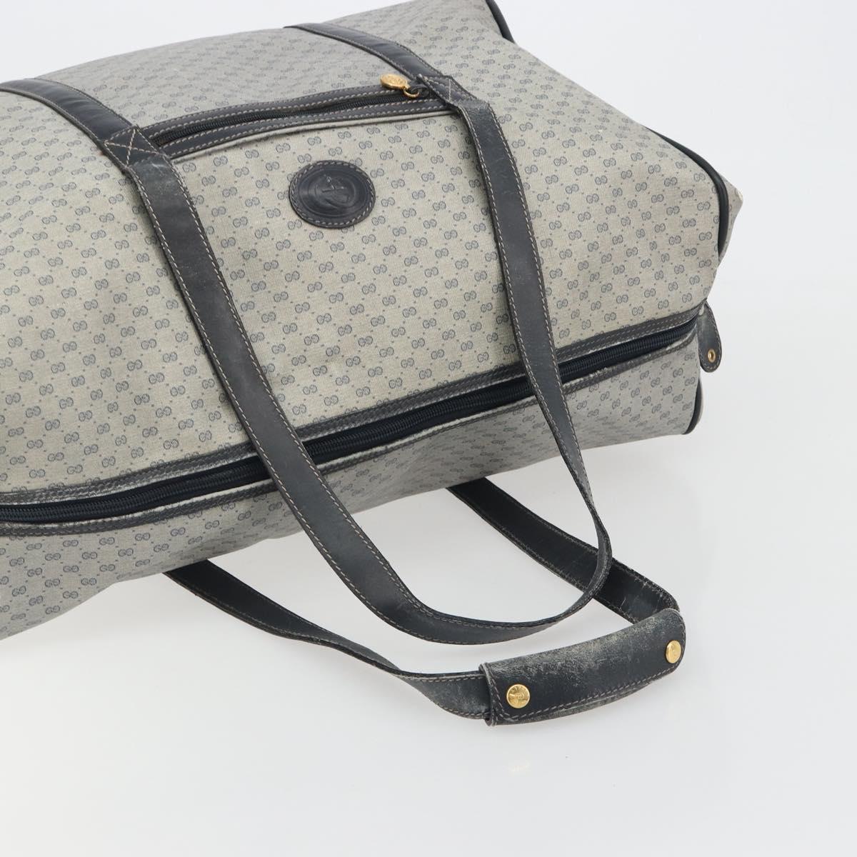 GUCCI Micro GG Supreme Boston Bag PVC Navy Gold 012 39 0079 Auth gh2157 - Jerrillo image 7