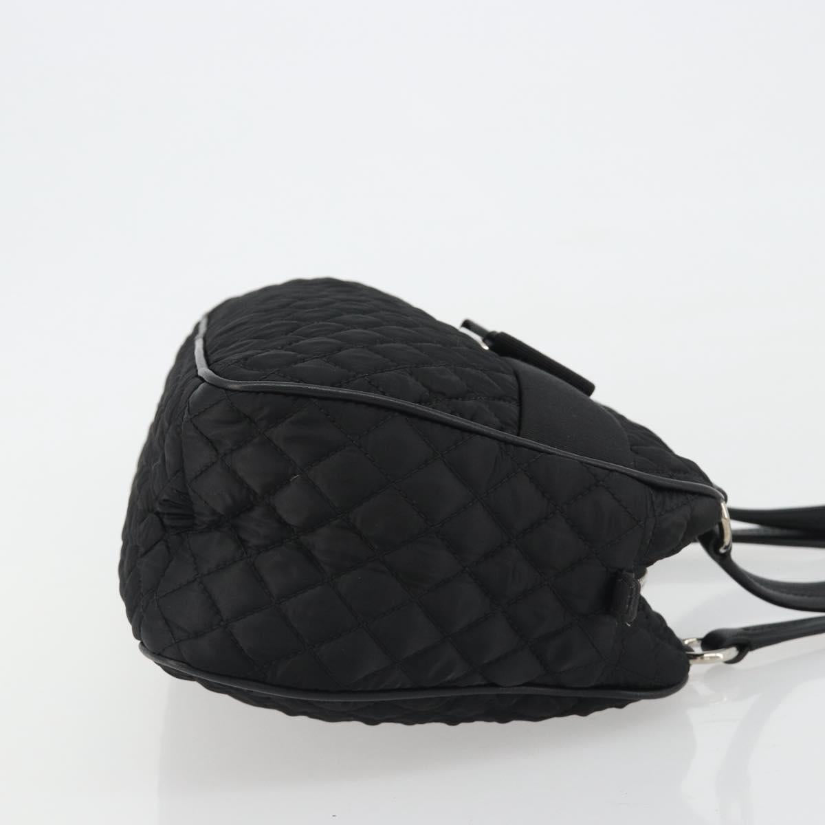 Salvatore Ferragamo Hand Bag Nylon Black Silver Auth gh2165A - Jerrillo image 3